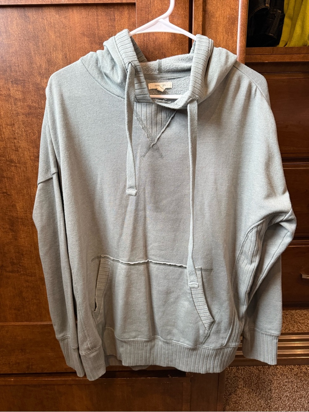 Maurices Light Sage Green Pullover Hoodie